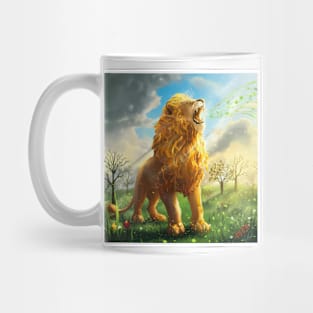 Aslan Singing and Creating Narnia - CS Lewis Inspired Mug